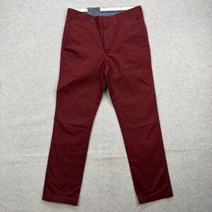 Cremieux Pants Mens 30x30 Red Khakis SoHo Comfort Stretch Slim Fit Chino NEW